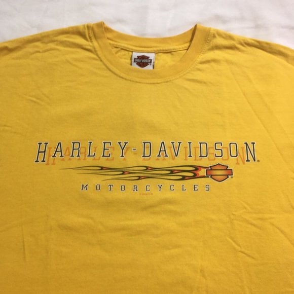 #62 Harley Davidson 2006 Hanes las vegas Yellow T-shirt Men's Size 2XL rare - Picture 11 of 11